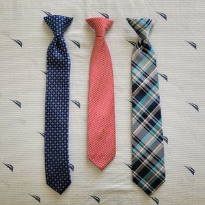 3 Boy's Clip-On Ties